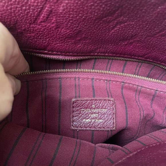 LOUIS VUITTON Metis Hobo Monogram Empreinte Leather Tote Dark Burgundy Authentic - Picture 5 of 16
